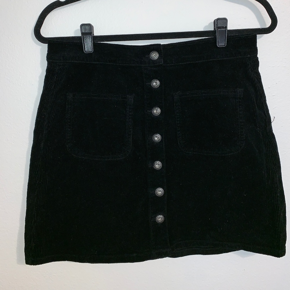 Black Corduroy Skirt